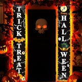 Halloween Door Banner: Trick or Treat Porch Decor, 71x12 Inch