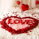 3000 Pcs Red Rose Petals, Artificial Silk Flower Rose Petals, Fake Rose Petals For Wedding Decorations, Romantic Night, Proposal, Anniversary,Parties, Events