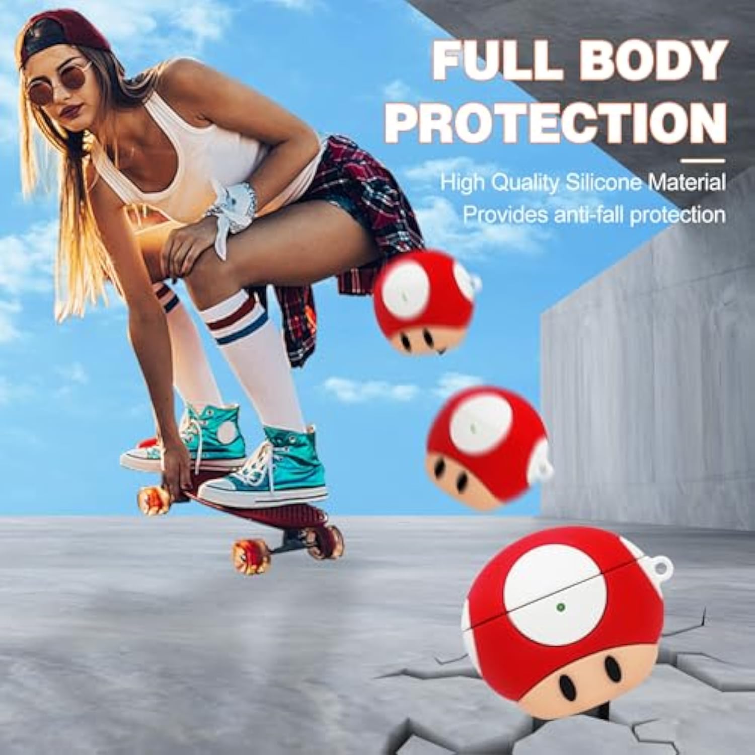 2 Pack Cute Case For Airpods 4Th Generation Case, Anime Funny Soft Silicone Cover With Cleaning Kit & Keychain, Shockproof Protective Cover For Kids Women, For Apple Airpods 4 2024, Pink & Red