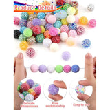 120pcs 20mm Sparkly Rhinestone Beads for DIY Jewelry & Craft Making