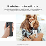 SAMSUNG Galaxy S23+ Plus Silicone Grip Phone Case, Protective Cover w/ Silky Smooth Texture, Detachable Strap, US Version, EF-GS916TBEGUS, Black