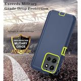 Phone Case For Motorola Moto G 2025/Moto G Play 5G 2025 Case With Hd Screen Protector, Heavy Duty Shockproof & Dropproof 3-Layer Cover Phone Case,Darkbluegreen