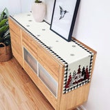 Xmas Table Runner For Buffalo Plaid Christmas Decorations, Merry Christmas Tree Table Runner, Christmas Table Runners 72 Inches Long, Winter Table Runners For Christmas Table Decorations (Tree)