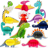 12 Pieces Dinosaur Party Honeycomb Centerpieces Table Decorations, Dinosaur Birthday Party Supplies Paper Center Piece Table Topper For Kids Boys T-Rex Theme Party Baby Shower Decor