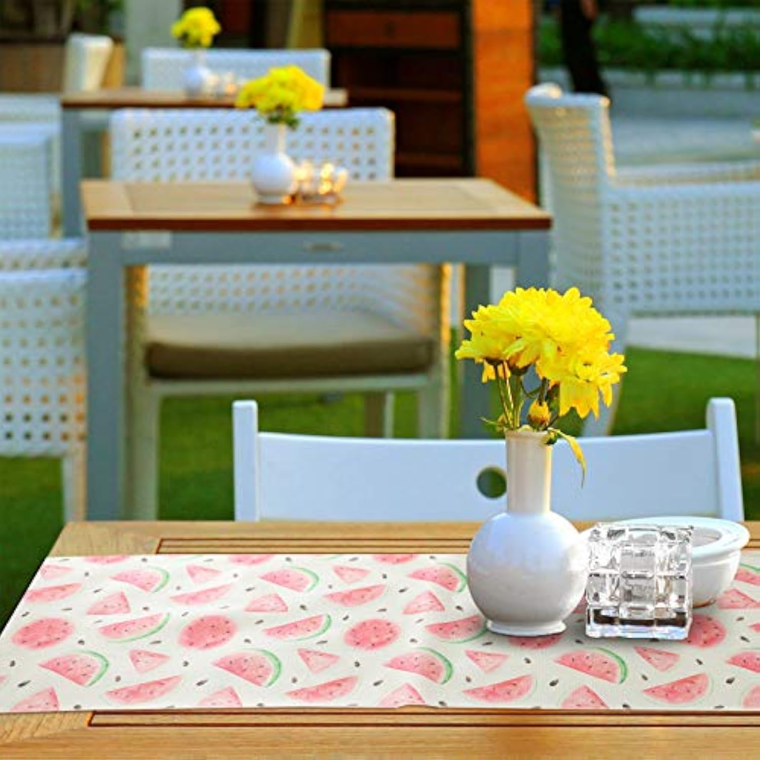 2 Pcs Watermelon Table Runner Watermelon Theme Tablecloth 14 X 72 Inch One In A Melon Party Decorations Summer Outdoor Table Runner For Wedding Birthday Party Baby Shower Garden Kitchen