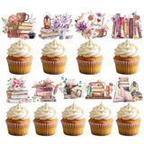 Book Themed Party Decorations - 36Pcs Book Club Cupcake Toppers Birthday Decoration I Love Reading Cupcake Picks Decor Supplies For Library