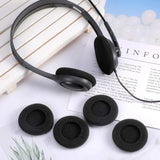 Ear Cushions Soft Foam Covers 45Mm - 1.8" Inch Diameter Replacement Sponge Cover Earpads For Most Standard Size Office Telephone Headsets, On Ear Headphones (Black) 12 Pack