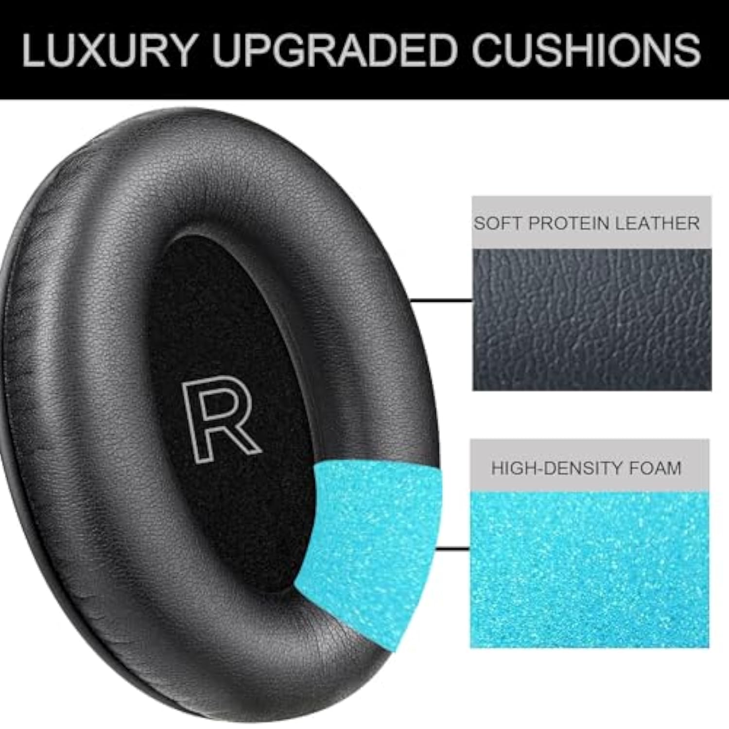 Replacement Ear Pads For Bose A30 Aviation Headset Headphones, Ear Pads Cushions With High-Density Noise Isolation Foam, Made Soft Protein Rubber Leather - Black