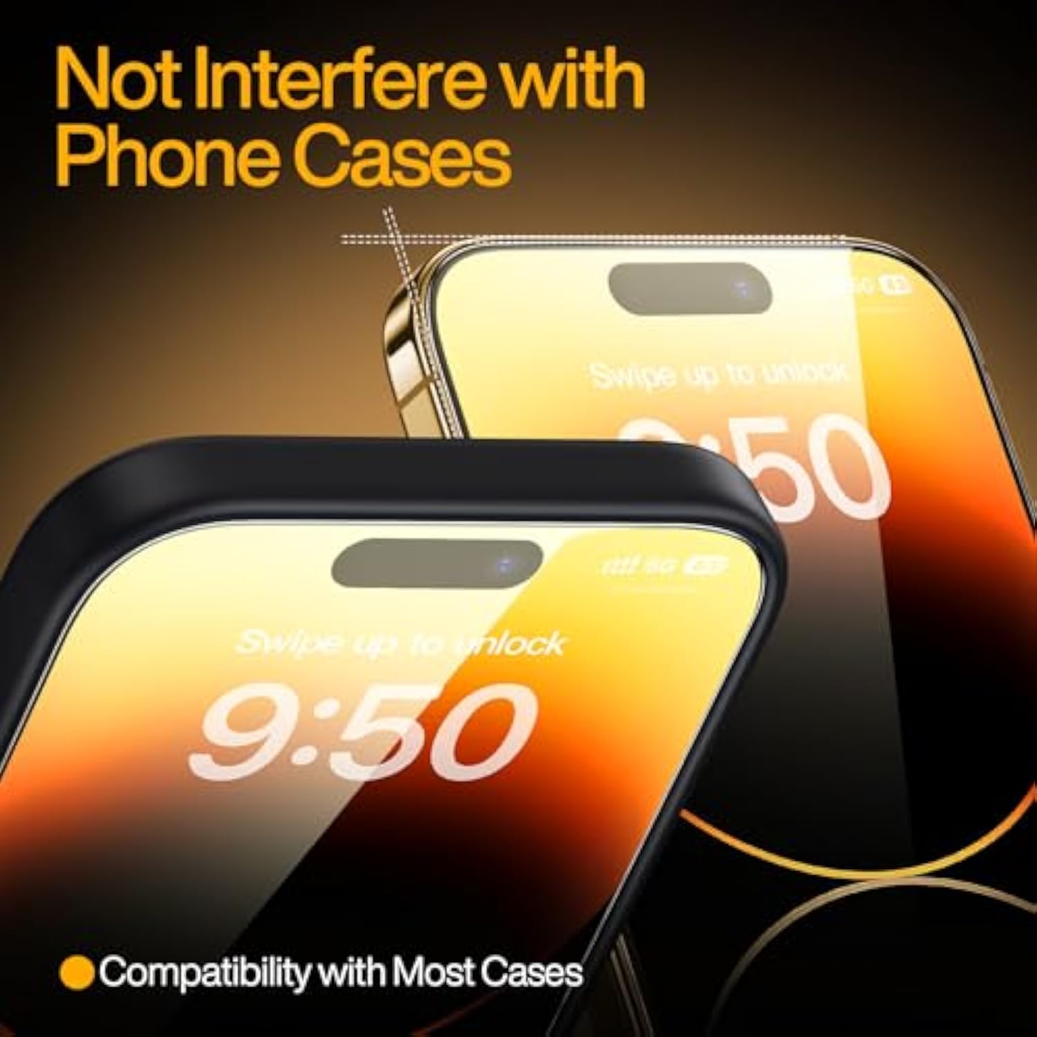 3-Pack Screen Protector For Iphone 14 Pro Max With 3-Pack Camera Lens Protector, Clear 9H Tempered Glass Film, Super Fast Installation (Dust-Free & Bubble-Free), Alignment Tool
