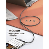 UGREEN Right Angle USB C Cable, 60W USB C Fast Charging Cable 90 Degree Compatible with iPhone 17/17 Plus/17 Pro/16, MacBook Pro, iPad Pro, Samsung Galaxy S25/S24, Google Pixel 8/7, 6.6FT