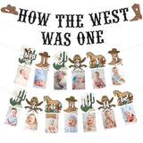 How The West Was One Banner Western Cowboy Photo Banner How The West Was One Birthday Decorations Western Cowboy First Birthday Decorations For Cowboy First Rodeo Bday Supplies