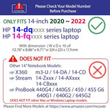 mCover Case Only Compatible for 2020~2022 14" HP 14-DQxxxx / 14-FQxxxx Series Windows PC (NOT Compatible with Any Other HP Models) - Orange