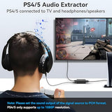 HDMI Audio Extractor Splitter,HDMI to 3.5mm Audio Adapter, 4K*2K@30HZ, 3D, 1080P Compatible for TV, PC, Sound System, Xbox, Switch, PS3, PS4, PS5