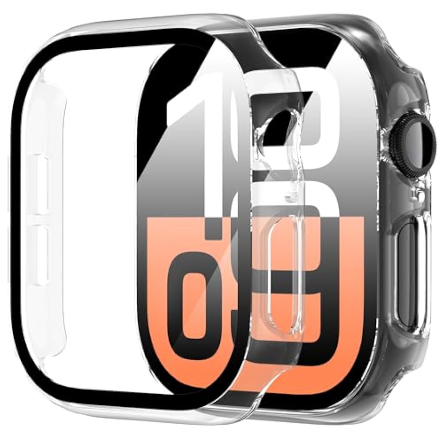 2-Pack Apple Watch Series 11/10 42Mm Case With Tempered Glass Screen Protector -Clear