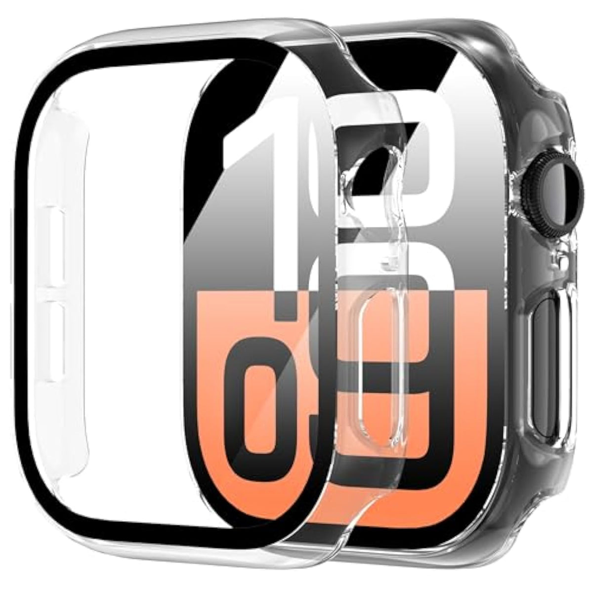 2-Pack Apple Watch Series 11/10 42Mm Case With Tempered Glass Screen Protector -Clear