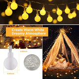 33Feet 100 Leds Globe String Lights, 8 Modes Usb Ball String Lights With Remote For Indoor/Outdoor Commercial Decor, Gar