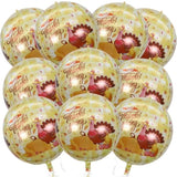 Thanksgiving Balloons 10Pcs 22Inch Orange Turkey 4D Foil Balloons for Fall Party Decor