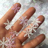 1200Pcs Snowflakes Confetti Decorations For Christmas, White And Blue Winter Confetti Snow Party Pack For Wedding Birthday Holiday Party Table Decorations Supplies