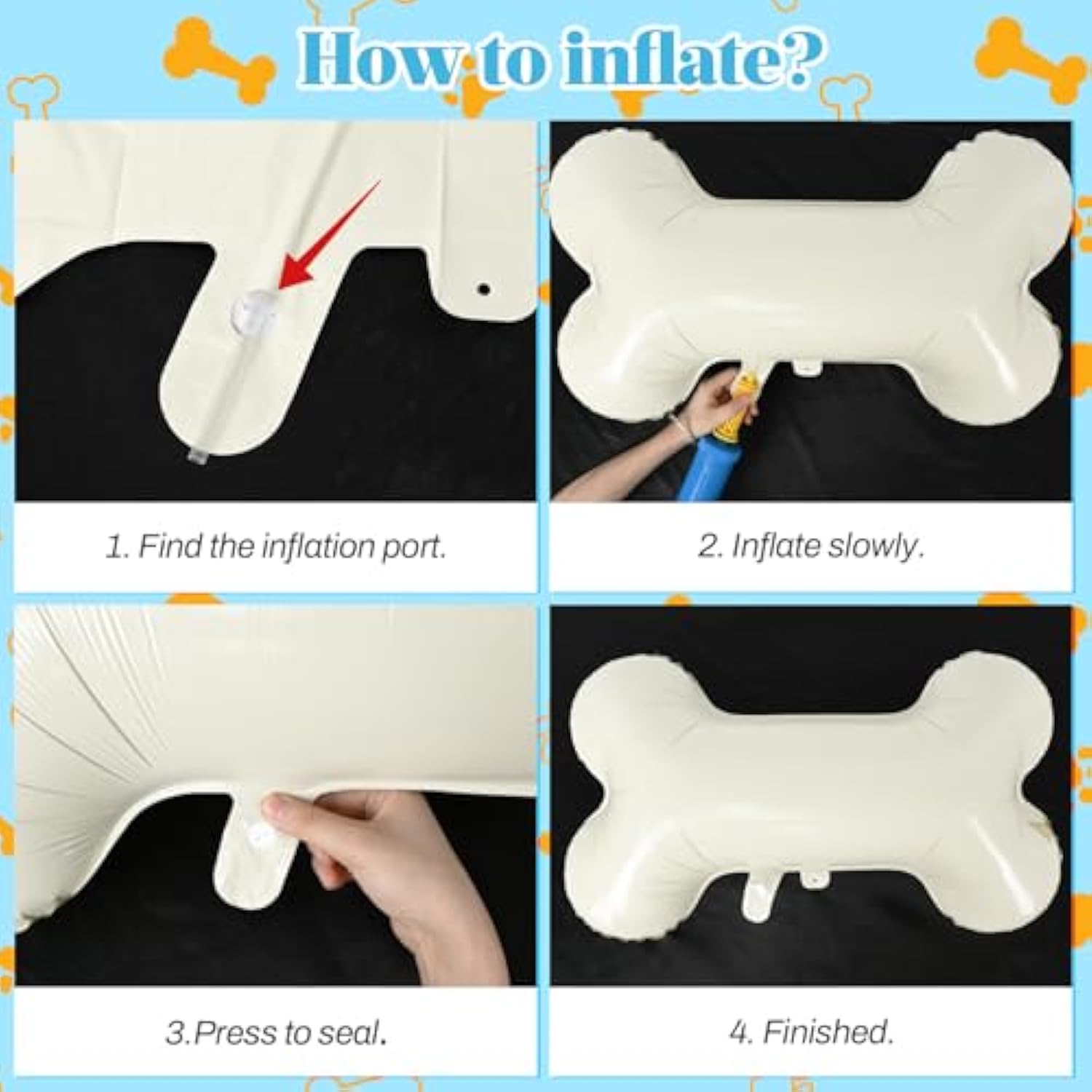 Dog Balloons, Red Yellow Blue Paw Print Balloons With 18 Inch Bone Foil Balloon, Dog Paw Latex Animal Balloon For Boy Kids Birthday Cartoon Theme Puppy Party Decorations Backdrop Supplies