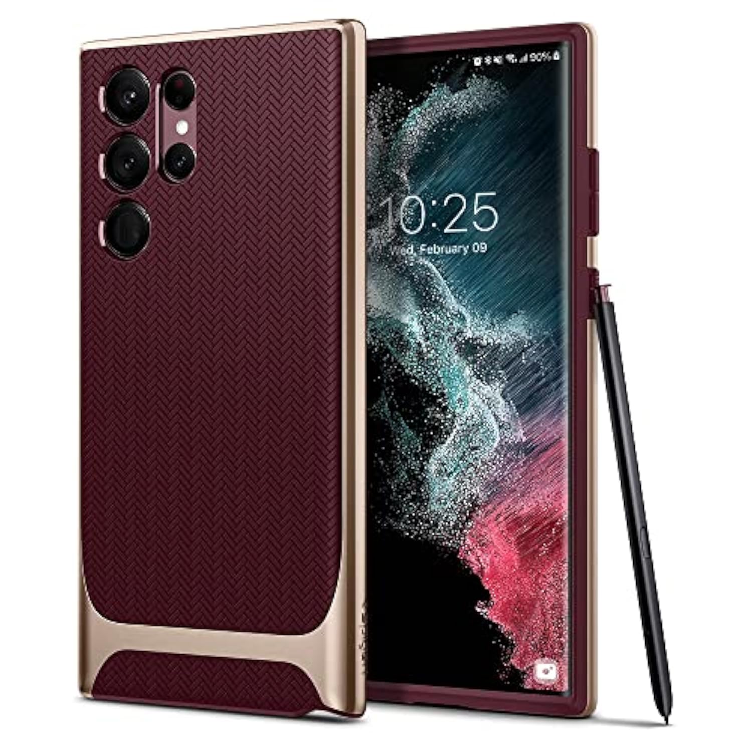 Spigen Neo Hybrid Designed for Galaxy S22 Ultra Case (2022) - Burgundy