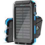 Solar Charger,38800Mah Solar Power Bank, Waterproof External Backup Battery Power Pack With Usb C Input/Output/Led Flashlights Compatible With Iphone, Samsung, Ipad, Suitable For Outdoor, Camping
