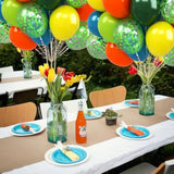 Green Orange Yellow Balloons, 60 Pcs 12 Inch Sage Green Yellow Blue Latex Balloons For Boys Girls Jungle Themed Birthday Wedding Graduation Baby Shower Safari Dinosaur Party Decor