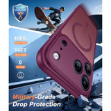 Translucent Wine Red MagSafe Case for iPhone 17 Pro Max