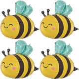 4 Pcs 31" Bee Balloons for Birthday & Baby Shower Decorations