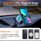 Hualele Magnetic For Iphone 13 Mini Case & Iphone 12 Mini Case,Compatible With Magsafe, Military Grade Dropproof Translucent Matte Hard Back Soft Edge Slim Phone Case Iphone 13/12 Mini,Black