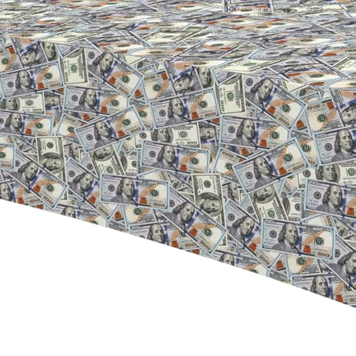 Money Party Tablecloth Decorations For Birthday Baby Shower - Disposable One Hundred Dollar Bill Birthday Party Supplies Decorations Table Cover - 3 Pack (54In X 108In)