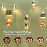 Christmas Lights Indoor 6.8Ft Christmas Snow Globe Lights 10 Led Fairy Lights With Remote Timer, Battery Powered String