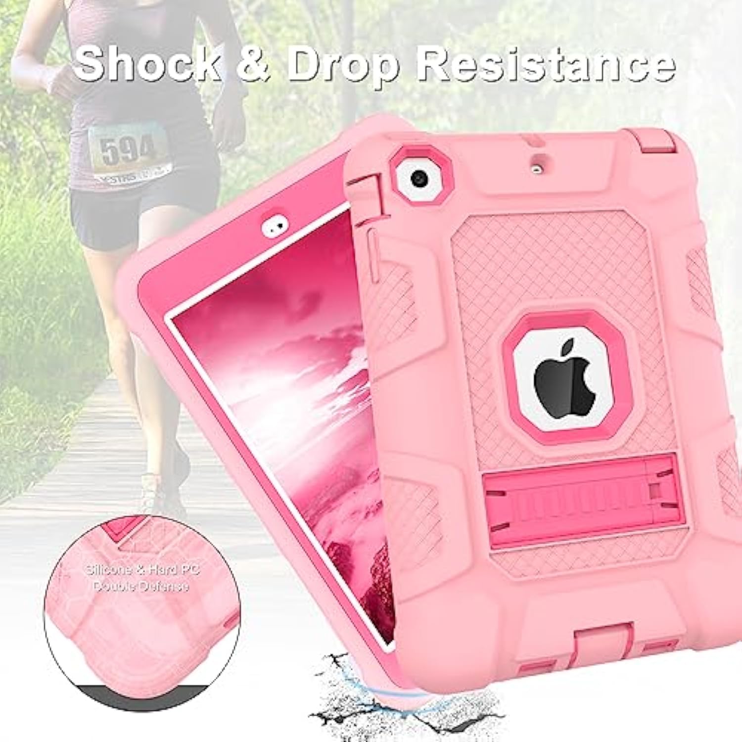 Ipad Mini Case, Ipad Mini 2 Case, Ipad Mini 3 Case With Kickstand, 3 In 1 Heav