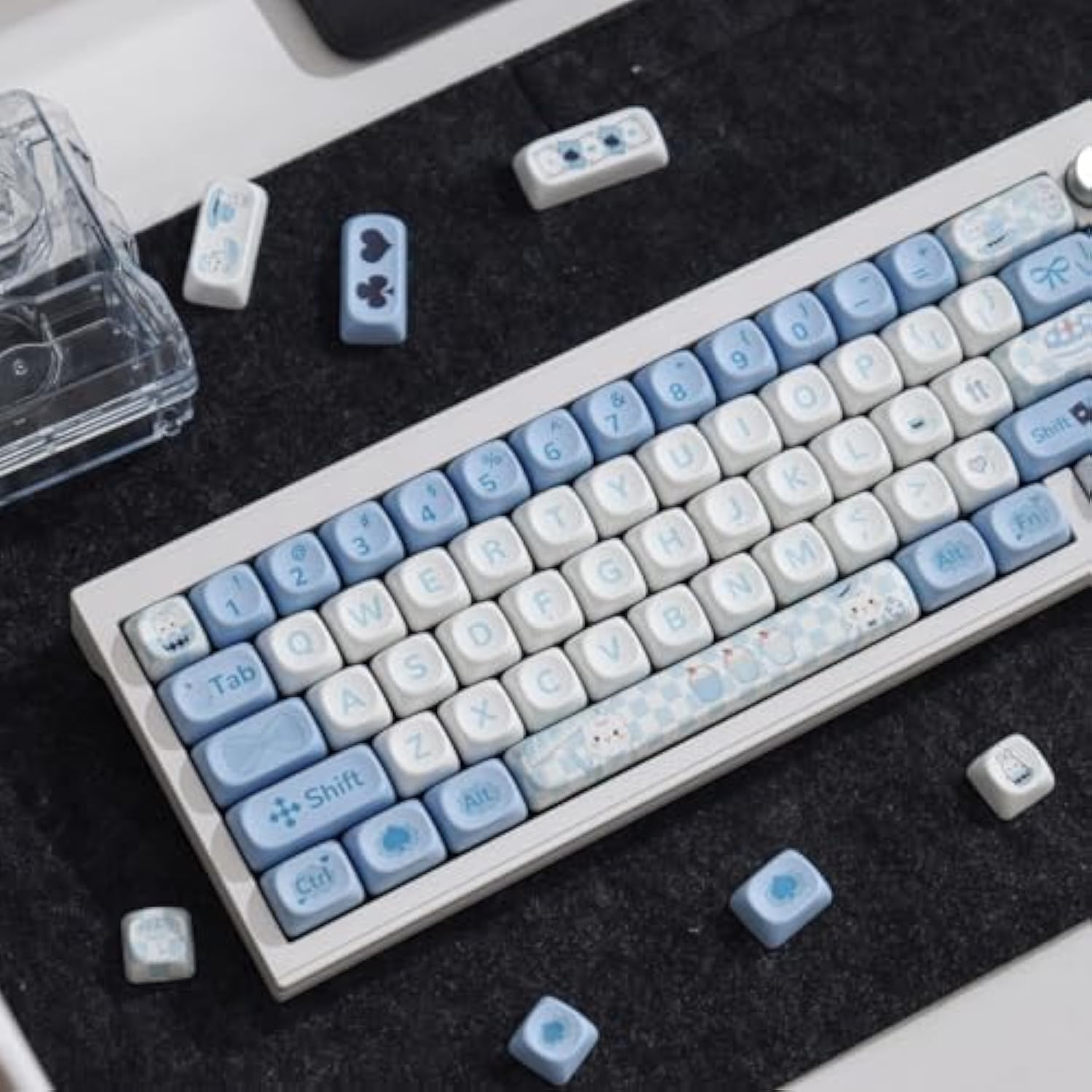 Pbt Milk Cow Keycaps Set Moa Profile Cute Keycaps 144 Keys Custom Dye-Sublimat