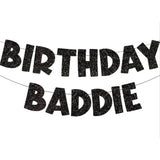 Birthday Baddie Banner, Black Funny Birthday Banner For Women And Men Birthday Party Decorations And Supplies. It'S My Birthday Banner | Birthday Crew Banner | Birthday Boy Banner
