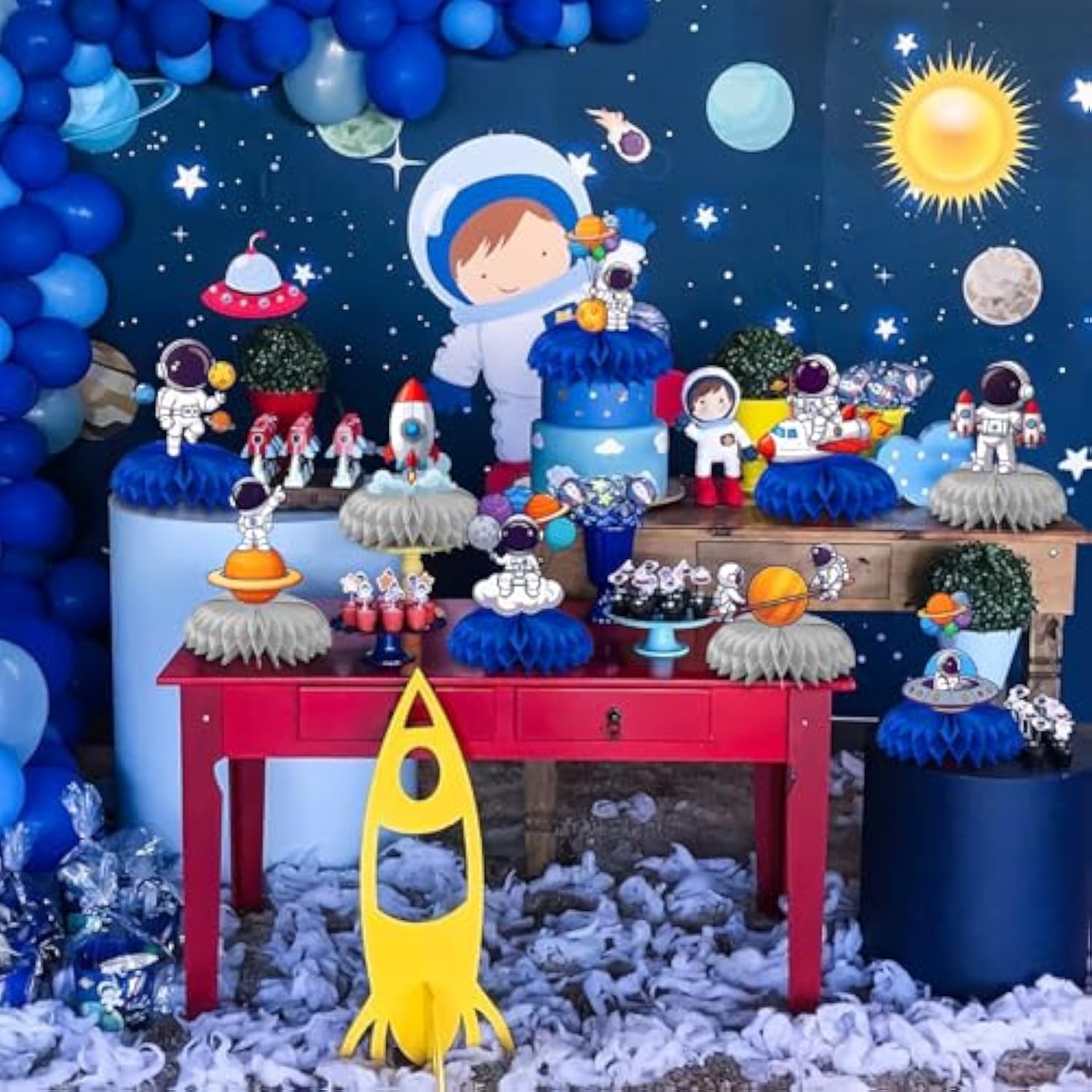 9 Pcs Space Birthday Decorations Space Centerpieces For Tables Space Themed Party Decorations Space Party Favors