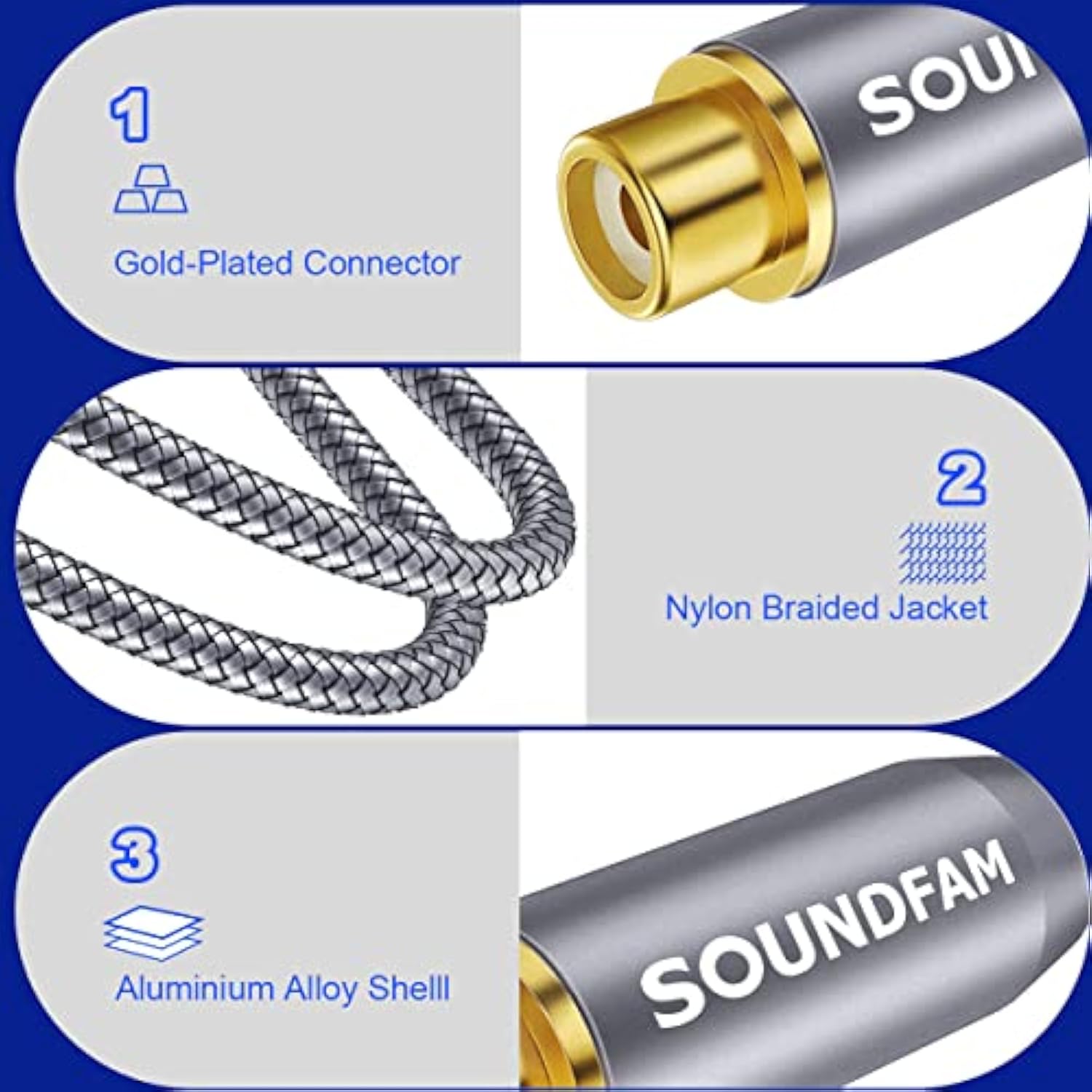 Rca Extension Cable Digital Coaxial Audio Cable Gold-Plated Rca Cables Hi-Fi S