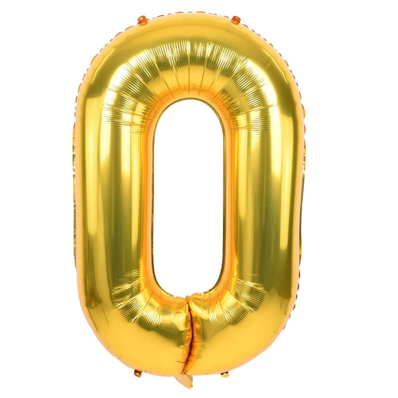 40 Inch Gold Large Numbers Balloon 0-9(Zero-Nine) Birthday Party Decor