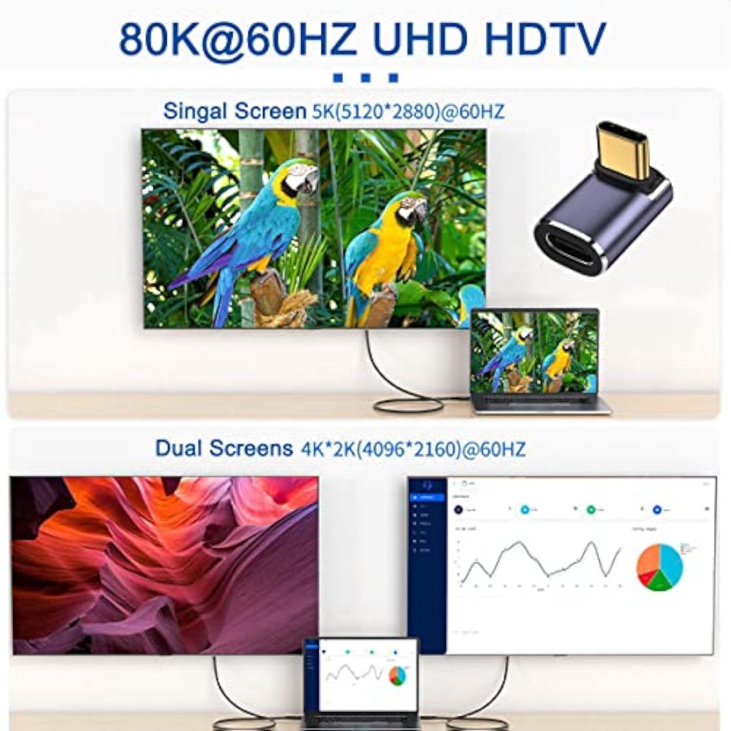 Cablecc 40Gbps Male to Female USB4 Type C 90 Degree Up Down Angled 100W Power
