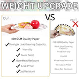 50Pcs Christmas Paper Plates Buffalo Plaid Christmas Trees Disposable Oval Plates 10" X 12" Heavy Duty 400Gsm Black White Buffalo Plaid Christmas Trees Dinner Plates For Merry Christmas Party Holiday