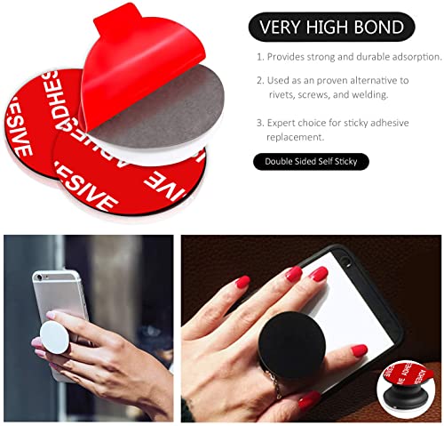 Very High Bond Sticky Adhesive, 9 Pack Adhesive Replacement for Socket Base, 1.4 inches Double Sided Sticker Tapes for Phone Collapsible Grip & Stand
