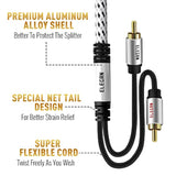 Premium Rca Cable 4 Ft (Hi-Fi Sound-16 Awg-Shielded) 2 Rca Male To 2 Rca Male