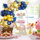 124pcs Navy Blue Gold Balloon Arch Kit with Star Balloons for Party & Celebration