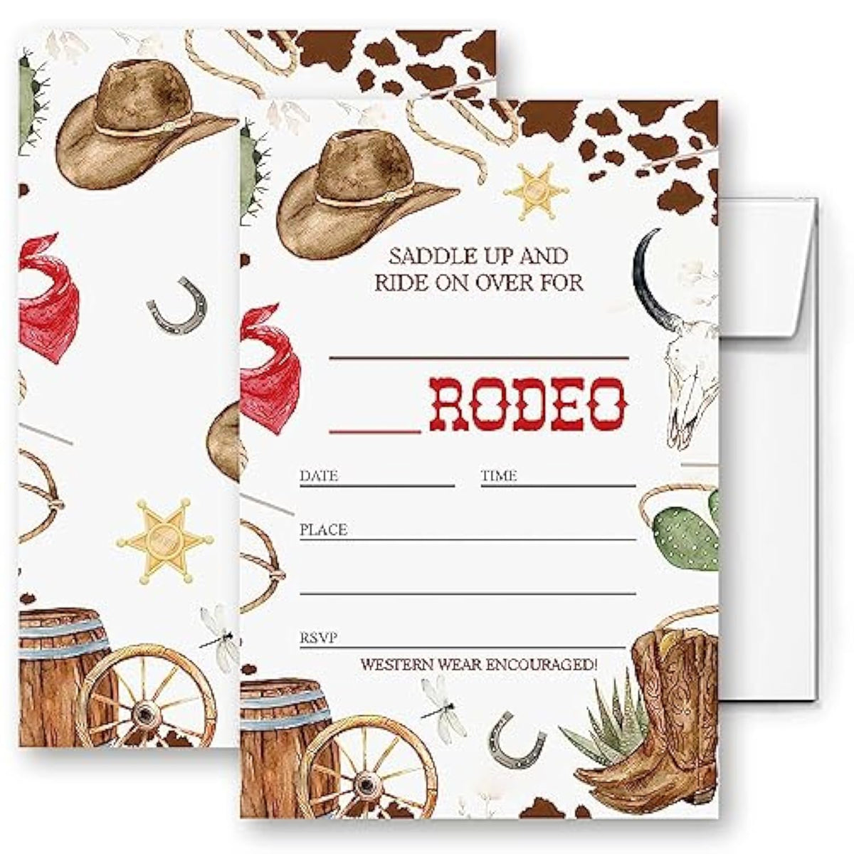 Wild West Cowboy Birthday Decorations, Cowboy Party Celebration, Cowboy Invitations For Birthday. (087)
