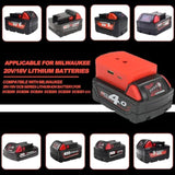 Usb Charger Adapter For Milwaukee 18V Battery, 2 Pack Fast Charging Adapter For M18 Battery With Usb Type-C Interface Dc 5V/3A, 9V/2.22A Pps 3.3V-11V/2A,12V/1.5A (Adapter Only)
