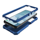 For Tcl 505 Case/Tcl 40Xl Case/Tcl 40T Case/Jitterbug Smart 4 Case With Screen Protector,Frosted Pc Back Soft Silicone Military Grade Protection Phone Case For Tcl 40 Xl/Tcl 40 T/Smart4/Tcl 505 Blue