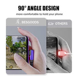 Type C Charger Fast Charging, Right Angle Usb To Usb C Cable [10Ft] Braided Cord Compatible With Iphone 16/15, Galaxy S24/S23/S22/S21 Fe/S20/S10/S9/S8, Note 9/8, A15/A14/A03S [2Pack,Purple]