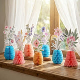 9Pcs Honeycomb Wildflower Party Decorations, Spring Wildflower Table Centerpieces For Birthday Wedding Baby Shower, Wildflowers Party Supplies For Home Decor, Mother'S Day, Graduation, Garden Events