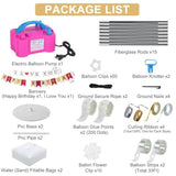 4-In-1 Balloon Arch Kit - 10Ft Wide & 9Ft Tall Adjustable Balloon Arch Stand Frame With Base - Electric Pump - Banner For Wedding Baby Shower Birthday Graduation Party Decorations