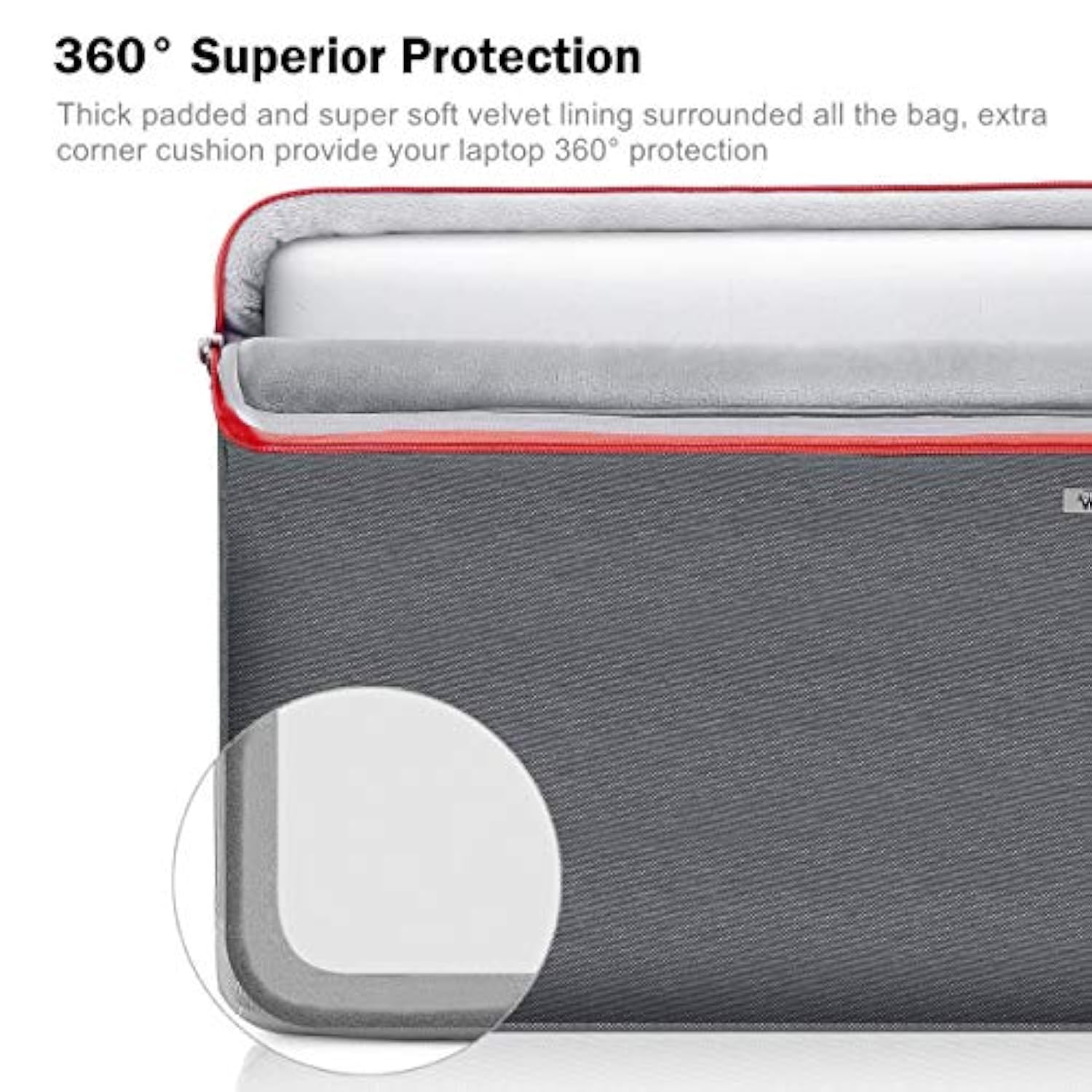 Voova Laptop Sleeve Case 15.6 16 Inch with Handle, 360° Protective Waterproof Slim Computer Bag Cover Compatible with MacBook Pro M2/M3/M4 16, HP Acer Lenovo Yoga ThinkPad Asus Laptop, Grey