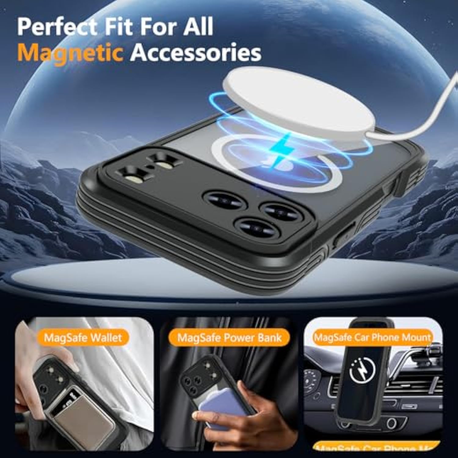 For Iphone 17 Pro Max Magnetic Case With Built-In Privacy Screen Protector,Compatible With Magsafe,360° Full Body Shockproof Anti-Spy Phone Cases Cover For Iphone 17 Promax,Blue